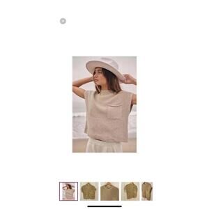 Free People Beach Freya Sleeveless Sweater, beige sz M